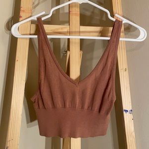 Light knit short tank top Anthropologie
